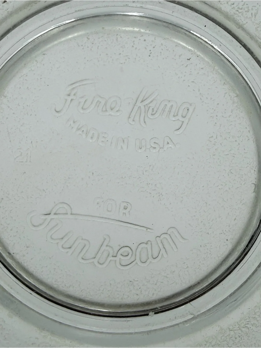 Fire King For Sunbeam Mixmaster 7 Inch Glass Work Bowl #21